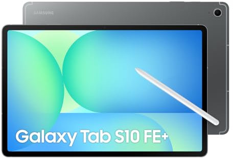 Samsung Galaxy S10 FE+ AI-Tablet, Android Tablet, 128 GB Speicher, 8 GB RAM, 33,28 cm/13,1 Display, Inkl. S Pen, 5G, Lange Akkulaufzeit, Gray, 36 Monate Herstellergarantie [Exklusiv auf Amazon]