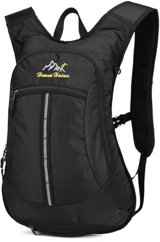 Fahrradrucksack Wasserdicht,Trinkrucksack Fahrrad Wanderrucksack Klein MTB Rucksack Outdoor-Wander-Sportrucksack18L Multifunktionaler Leichte Rucksack (schwarz)