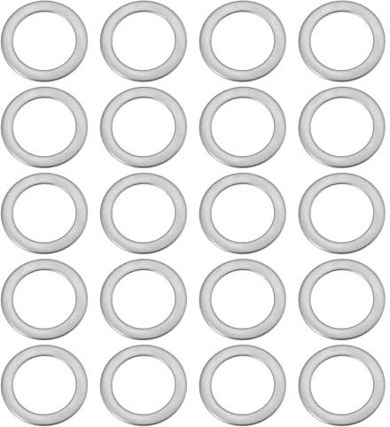 ECSiNG Pedal-Abstandshalter für Fahrräder, 304 Edelstahl, Unterlegscheibe, 14 x 20 x 0,5 mm, für Fahrrad, Mountainbike, 20 Stück