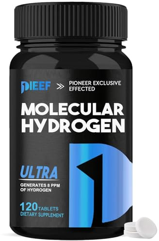 Hydrogen Water Tablets, 120 Tablets with 200 mg Magnesium for Drinking | Fast-Dissolving Tablets, Supports Brain Health, Energy and Cognitive Function, Gluten-Free & Vegan