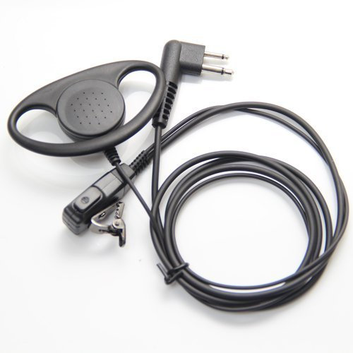 Buwico, cuffia auricolare a forma di D, con microfono PTT, per Motorola Radio CP040 CP200 Xtni DTR VL50