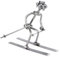 metalman24 Schraubenmännchen Skifahrer SKI Slalom - Handarbeit Geschenkidee Metallfigur Metallmännchen Stahlfigur Schraubenmännle - Deko für Büro & Zuhause