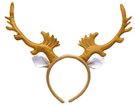 W WIDMANN MILANO Party Fashion 1057R - Rentiergeweih, Haarreif, Accessoire, Haarschmuck, Kopfschmuck, Weihnachten, Karneval, Fasching, Mottoparty
