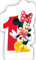 Procos Zahlenkerze 1 * Minnie Maus * für Kindergeburtstag // Kinder Geburtstag Party Numeral Birthday Candle Kuchen Deko Motto Disney Mickey Mouse EIN Jahr