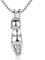 findout 925 sterling silver 3D cute cat Lover Matte surface/smooth pendant necklace (f1581) (smooth)