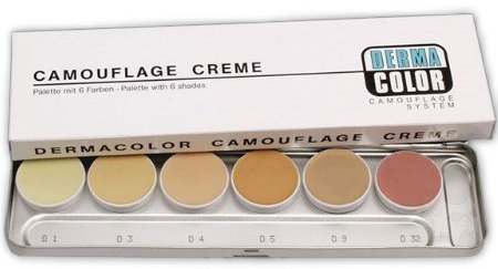 Kryolan Dermacolor - Tavolozza mimetica, 6 colori, colori assortiti, S