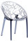 CLP Design-Gartenstuhl Crystal Kunststoff I Wetterbeständiger Stapelstuhl I Max. Belastbarkeit: 160 kg, Farbe:grau