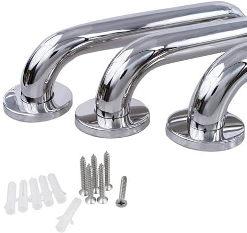 ID Dinkel Haltegriff EDELSTAHL rostfrei Ø30mm glänzend 500mm Badewannengriff Wandgriff Duschgriff Handgriff Aufstehhilfe für Senioren