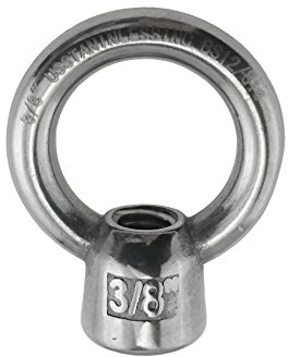 Stainless Steel 316 Lifting Eye Nut 3/8 UNC Marine Grade
