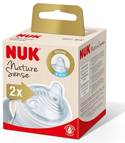 NUK Nature Sense Trinktülle, extra breit und weich, BPA frei, ab 6 Monate