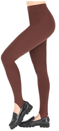 FUTURO FASHION Damen-Leggings mit Steigbügel, blickdicht, Thermo-Leggings Gr. 44, braun