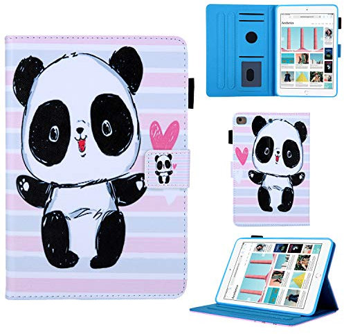 LMFULM® Étui pour Apple iPad Mini 5 4 3 2 1 (7,9 Pouces) PU Cuir Poche Flip Coque Veille/Réveil Auto Protection Housse Stand Case pour iPad Mini 7,9 Petit Panda