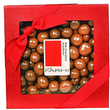 Rita Farhi Milk Chocolate Coated Hazelnuts in a Luxury Gift Box 200g - Palm Oil Free