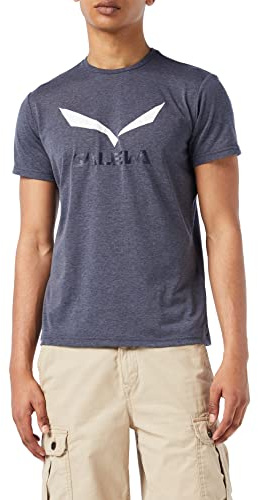 Salewa Herren Hemden und T-Shirts SOLIDLOGO Dry M S/Tee, Premium Navy Melange, 44/XS, 00-0000027018