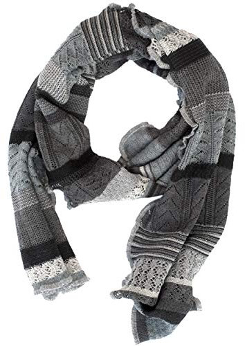 Invero, Merino Schal Manu, 100% Wolle (Nebel)