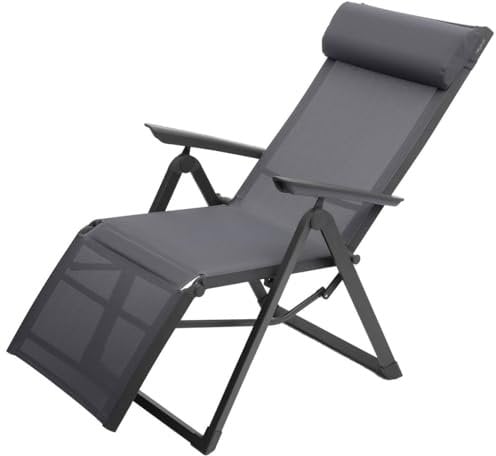 Hespéride - Fauteuil de Jardin inclinable Decima Ardoise et Gris Quartz