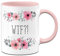 Tassenbrennerei Tasse mit Spruch WTF?! - What The Fuck - Kaffeetasse lustig - beidseitig Bedruckt - Spülmaschinenfest (Rosa)