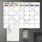 Hivillexun Trockenlösch-Magnetisches Whiteboard für Kühlschrank – Monatlicher Kühlschrank-Kalender mit Kühlschrank-Whiteboard, einschließlich 4 Markern, 1 Radierer, monatlich und täglich