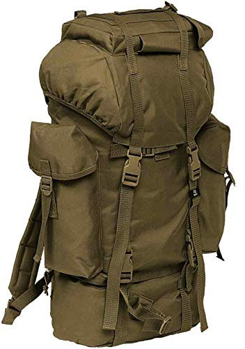Bundeswehr Militär Molle Rucksack Tactical Hunter 25L 40L 65L Schwarz Oliv Sand Jagdrucksack Wanderrucksack Trekkingrucksack Daypack Backpacking Backpack Weekender (BW Kampfrucksack - 65L - Oliv)