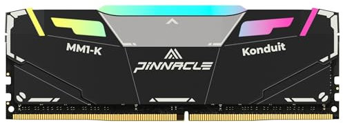 Timetec Pinnacle Konduit RGB 16GB DDR4 3200MHz PC4-25600 CL16-20-20-40 XMP2.0 Overclocking 1.35V Dual Rank Compatible for AMD and Intel Desktop Gaming PC Memory Module - Black