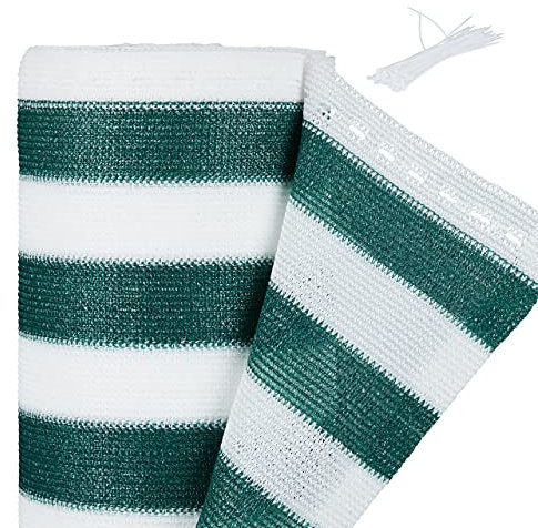 Relaxdays Zaunblende, 1,8 x 6 m, Sichtschutz Garten & Balkon, UV-stabilisiert, wetterfest, reißfest, HDPE, grün/weiß