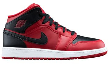 Air Jordan 1 Mid GS Reverse Bred 554725-660 Size 36.5