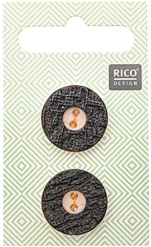 Rico Design | Trachtenknöpfe Hirschhornoptik 2cm 2 Stück