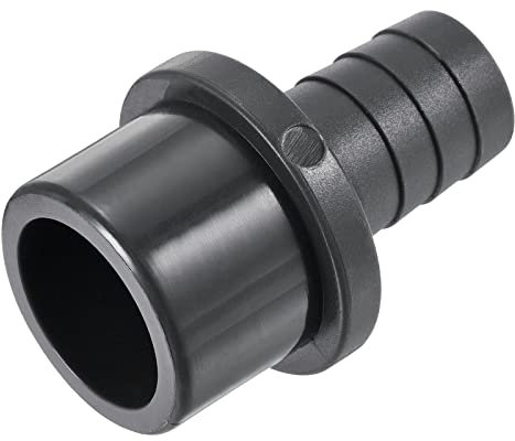 sourcing map Raccord de tuyau en PVC 20 mm barbelé x 32 mm OD Spigot Adaptateur de tube droit Raccord rapide Noir