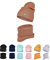 HEYO Kinder Beanie Mütze Schlauchschal Set für Mädchen Jungen Frühling Strickmütze Schal (Braun)