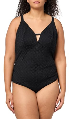 Elomi Swim Bazaruto Non Wired Plunge Swimsuit (42H/HH, Black)