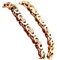 KnBoB Schmuck Kette Gold 55 cm, Byzantinische Kette 8MM Edelstahl Herren Königskette Halskette