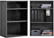 mokebo® Bücherregal Schwarz BZW. Anthrazit aus Holz 'Der Bücherwurm', Schuhregal, Holzregal, Aktenregal, Standregal fürs Wohnzimmer, Büro, Kinderzimmer, Regal klein für die Wand, 60cm Breite