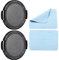PATIKIL Camera Lens Cap, 2 Pack Sides Pinch Front Lens Cover with Microfiber Cleaning Cloth for 52mm Thread Universal DSLR Lenses for Nikon, for Fujifilm, for Pentax, for Leica