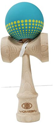 Yomega Pro Model Kendama – The Traditional Japanese Toss and Catch Skill Game with Rubberized Paint for Easier Skill Building Play (Teal)