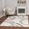 Livabliss Toulon Wohnzimmer Teppich modern – Abstrakt Design in Marmor Optik für Wohnzimmer 160x213 cm, Esszimmer, Schlafzimmer - Marmor Teppich groß, weicher Teppich Kurzflor in Weiß, Braun und Beige