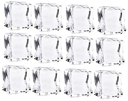 Künstliche Eiswürfel Acryl 48 Stück Transparent Weihnachten Party