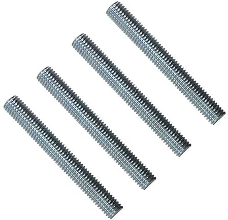 TERF® Barra filettata M6 (6 mm) x 80 mm, completamente filettata, per diametro di 6 mm x lunghezza 80 mm, per tutti i fili in resina, perni di ancoraggio a vite – Confezione da 5