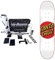 SANTA CRUZ Komplettes Skateboard zum Erstellen Ihres eigenen professionellen Skates, hochwertiges SANTA CRUZ Set Up und Board (8,0, White Red Dot)