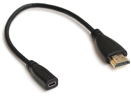 xiwai Micro HDMI Female to HDMI Male Adapter Cable for Tablet Mobile Phone 20 cm