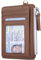 Teskyer Portefeuille Homme, Porte Carte Bancaire, Petit Portefeuille Homme, Porte Cartes de Credit, Cuir PU, RFID, avec Fermeture éclair, contenir Jusqu’à 8 Cartes, Minimaliste, Brun