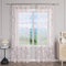 Delien Gardinen Ausbrenner Gardinenschals Modern Transparente Gardinen mit Blumenmuster Fenster Dekoschals Landhaus Wohnzimmer Vorhang mit Kräuselband 1 St. Rosa,BxH 140x225cm