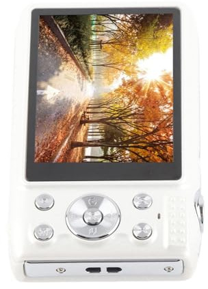 Digitalkamera 58 MP 4K HD 2,88 Zoll IPS-Bildschirm 16-facher Zoom Autofokus Kompakt für Reisefotografie Vlogging (White)