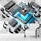 Fototapete Technologie CPU Computer Platine 3D Wandmalerei Wandbild Wohnzimmer 200CM(W)*140CM(H)