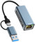 USB LAN Adapter USB-C 2.5Gbps Ethernet Adapter USB 3.0 auf RJ45 LAN Netzwerkadapter 2500 Mbps Kompatibel mit Windows 7/8/10/XP, MAC OS, Linux, Tablet, Laptop, etc