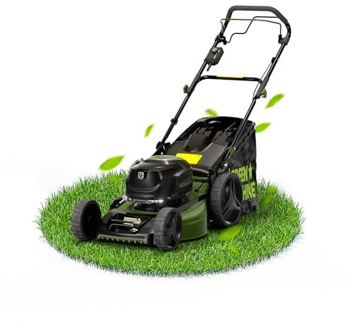 Green Machine 62V Akkurasenmäher, 46 cm 60L selbstfahrender Stahldeck-Kabelloser Rasenmäher (NUR DAS Werkzeug) mit LED, bürstenlos, OHNE Akku und Ladegerät