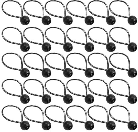 Njdkadey 30 Tarps Sphere Bungees Tie Heavy Duty Canopies Tie Downs Canopies Elastic Ties Down Strap Weather Ties Down Strap