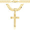 AMAR OPRAVA goldketten herren kreuz 585, Kette Herren 925/585 - goldkette herren 585 massiv - Kreuz Kette 60 cm - Goldkette Kreuzkette - Halskette Herren dicke 6,5 mm Panzerung