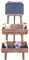 LaYiQimn Pflanzenregal Pflanzenständer aus Holz, Leiterregal für den Innen- und Außenbereich mit Tafel, Gartenständer, Pflanzgefäß, Blumenregal