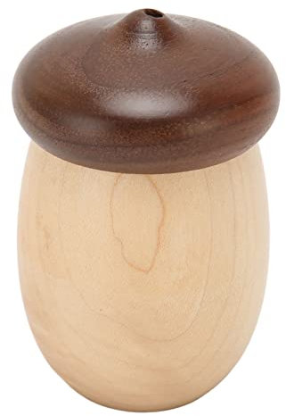 LetCart Zahnstocherhalter aus Holz, Eichelform, 8 cm Höhe, Holz-Zahnstocherhalter, Spender für Büro und Restaurant, abgerundete Struktur