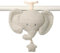 Nattou Aktiv-Kuscheltier aus Polyester, Mit Musik, Elefant, Zum Aufhängen, Ca. 16 cm, Teddy, Grey